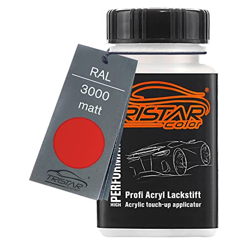 TRISTARcolor RAL 3000 Feuerrot matt Lackstift 50 ml schnelltrocknend von TRISTARcolor