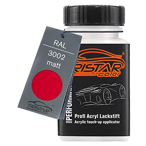 TRISTARcolor RAL 3002 Karminrot matt Lackstift 50 ml schnelltrocknend von TRISTARcolor