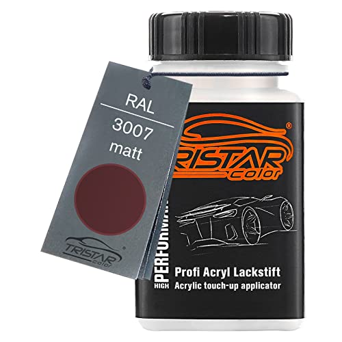 TRISTARcolor RAL 3007 Schwarzrot matt Lackstift 50 ml schnelltrocknend von TRISTARcolor