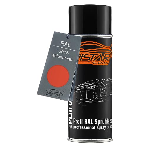 TRISTARcolor RAL 3016 Korallenrot Spraydose 400 ml seidenmatt schnelltrocknend von TRISTARcolor