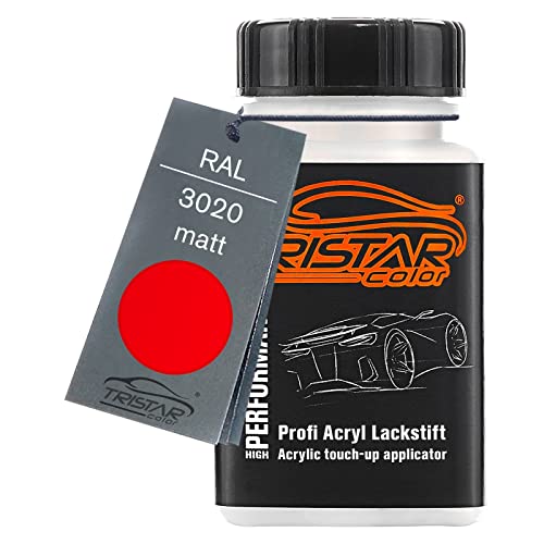 TRISTARcolor RAL 3020 Verkehrsrot matt Lackstift 50 ml schnelltrocknend von TRISTARcolor