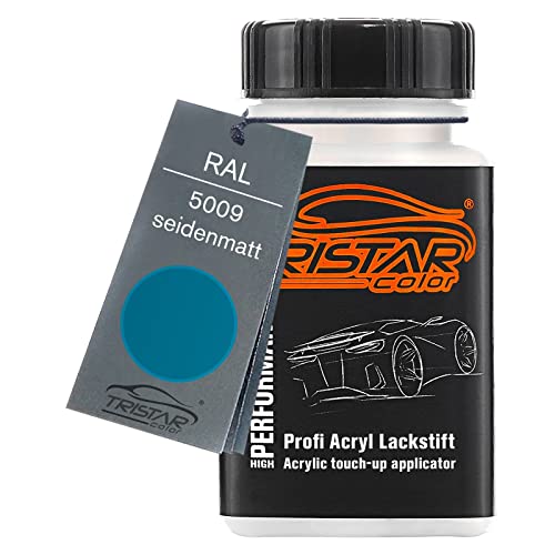 TRISTARcolor RAL 5009 Azurblau seidenmatt Lackstift 50 ml schnelltrocknend von TRISTARcolor