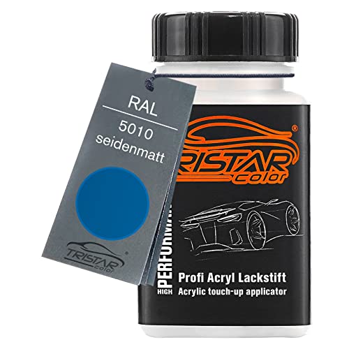 TRISTARcolor RAL 5010 Enzianblau seidenmatt Lackstift 50 ml schnelltrocknend von TRISTARcolor