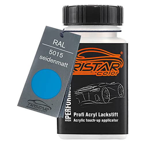 TRISTARcolor RAL 5015 Himmelblau seidenmatt Lackstift 50 ml schnelltrocknend von TRISTARcolor