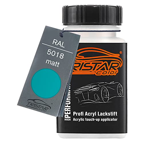 TRISTARcolor RAL 5018 Türkisblau matt Lackstift 50 ml schnelltrocknend von TRISTARcolor