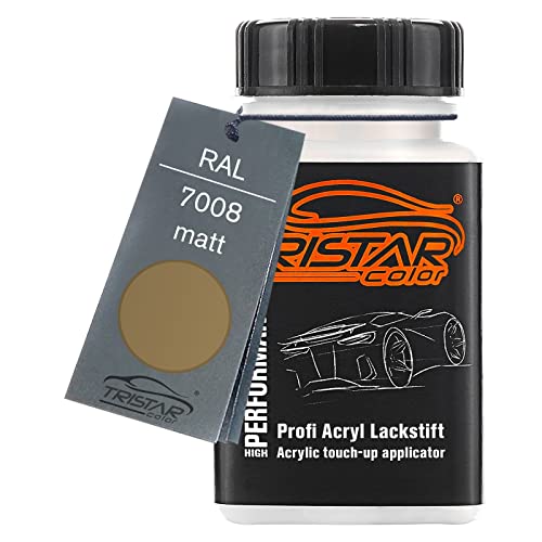 TRISTARcolor RAL 7008 Khakigrau matt Lackstift 50 ml schnelltrocknend von TRISTARcolor