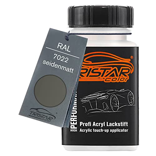 TRISTARcolor RAL 7022 Umbragrau seidenmatt Lackstift 50 ml schnelltrocknend von TRISTARcolor