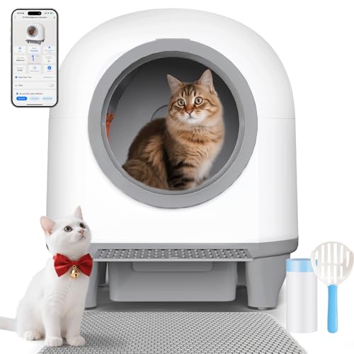 TRIUMPHKEY Selbstreinigende Katzentoilette, 90L,Katzenklo xxl, mit Katzenstreu Matte, Geruchsentferner, 9 Sensoren, APP-Steuerung,Elektrische Katzentoiletten,Automatisches Katzenklo für Mehrere Katzen TRIUMPHKEY Selbstreinigende Katzentoilette, 90L,Katzenklo xxl, mit Katzenstreu Matte, Geruchsentferner, 9 Sensoren, APP-Steuerung,Elektrische Katzentoiletten,Automatisches Katzenklo für Mehrere Katzen von TRIUMPHKEY