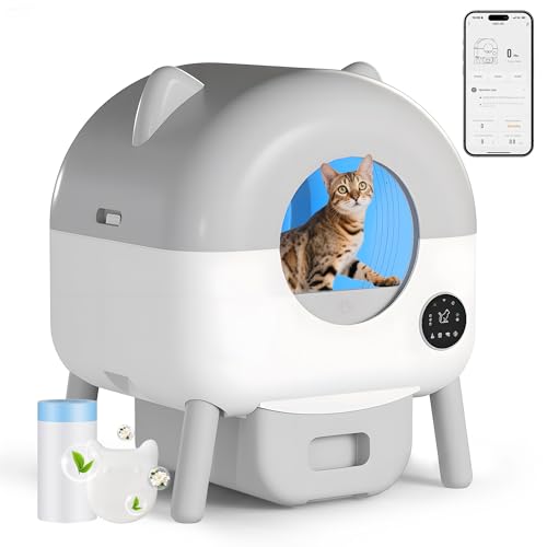 TRIUMPHKEY katzenklo selbstreinigend,Große Kapazität von 90L+15L,Bedienpanel, katzenklo XXL,App-Steuerung,AI-Gesundheitstracking,Diese Selbstreinigende Katzentoilette ist ideal für Mehrkatzenhaushalte TRIUMPHKEY katzenklo selbstreinigend,Große Kapazität von 90L+15L,Bedienpanel, katzenklo XXL,App-Steuerung,AI-Gesundheitstracking,Diese Selbstreinigende Katzentoilette ist ideal für Mehrkatzenhaushalte von TRIUMPHKEY