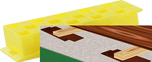 Kunststoffkeile zum Verlegen von Holzterrassen 6 Stück gelb von TRIUSO