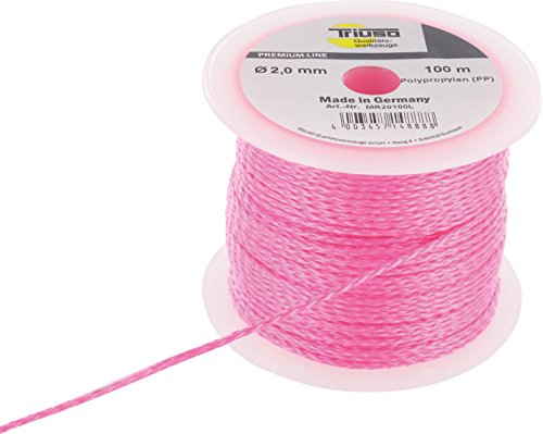 Leucht-Maurerschnur pink fluoreszierend 1,7 mm, 100 m von TRIUSO