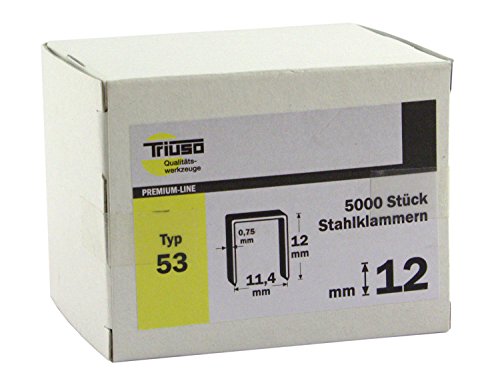 TRIUSO Klammern, 12 mm, 5 000 Stck. Typ 53 von TRIUSO