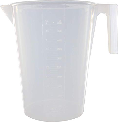 TRIUSO Messbecher mit Skala 5 Liter, weiß, 1 Stück von TRIUSO