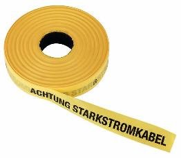 Trassenband Warnband Trassenwarnband Einlegeband Grabenband Sicherheitsband Sicherungsband Achtung Starkstromkabel von TRIUSO
