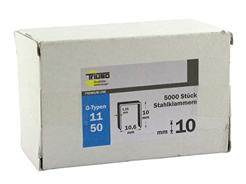 TRIUSO Klammern, 10 mm, 5 000 Stck. G-Typ 11 von TRIUSO