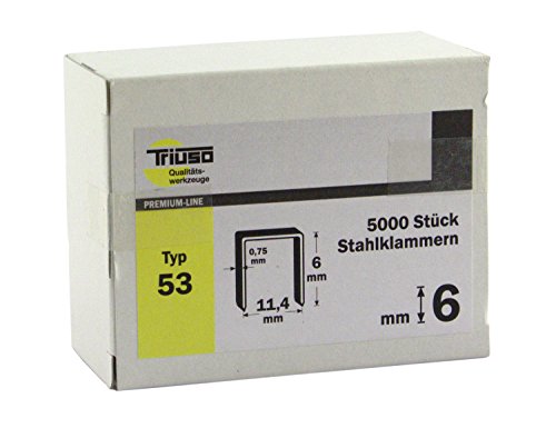 Triuso Tackerklammern für Handtacker Klammern Klammer für TackerVPE 5000 Stück Länge: 6 mm von TRIUSO