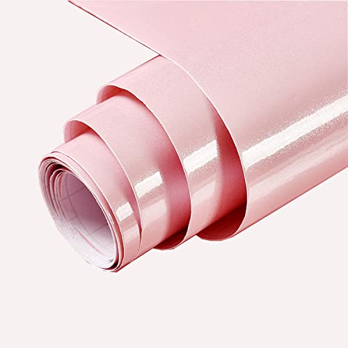 TRIXES 2 Rollen Pink Vinyl Klebefolie - Selbstklebende Rückseite - Selbstklebende Tapete - Einfaches Abziehpapier - 140cm x 40cm Indiduelle zuschneidbare Rolle mit Kleberückseite von TRIXES