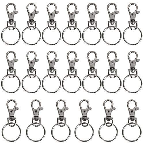 TRIXES 20 X kleine Karabiner abnehmbare schwenkbare Key Split-Ring-graue Farbe TRIXES 20 X kleine Karabiner abnehmbare schwenkbare Key Split-Ring-graue Farbe von TRIXES