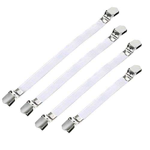 TRIXES 4er-Packung mit weißen Bügelbrett Bezug Straffer Halter Verbindungselemente mittel/groß von TRIXES