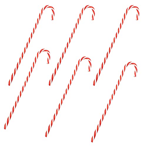 TRIXES 6er rot-weiße Zuckerstange - Christbaumschmuck - Dekoration für drinnen und draußen, eine perfekte Dekoration zum Aufhängen in der Küche, am Weihnachtsbaum oder im Garten von TRIXES