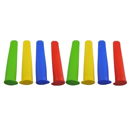 TRIXES 8 x Silikon Push Up Eis am Stiel Form für Eis Pops, Flexibel und Wiederverwendbar von TRIXES