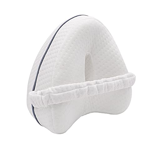 TRIXES Kniekissen mit Gurt - Konturierte Kniebandage - Rückenstütze - Memory Foam Kissen - Schwangerschaftskissen - Bettkissen - Schlafhilfe für Komfort von TRIXES