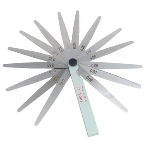 TRIXES Mess-Utensil/Messgerät, 17 Stahlklingen von 0,02 bis 1,0 mm Dicke, Zündkerzenmessung von TRIXES