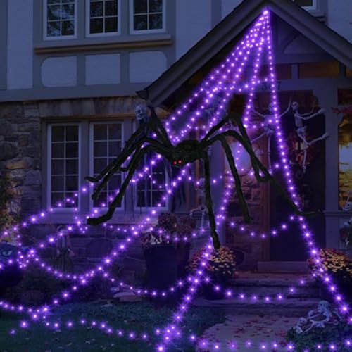 TRIXES RIESIGES LEUCHTENDES Spinnennetz MIT SPINNE – XL Halloween-Dekoration – VORBELEUCHTET MIT LILA UND ORANGEN LEDs – BLICKFANG FÜR INNEN- UND AUSSENBEREICH TRIXES RIESIGES LEUCHTENDES Spinnennetz MIT SPINNE – XL Halloween-Dekoration – VORBELEUCHTET MIT LILA UND ORANGEN LEDs – BLICKFANG FÜR INNEN- UND AUSSENBEREICH von TRIXES