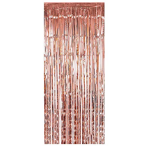 TRIXES Rose Gold Folie Vorhang – Party Hintergrund Fransen Dekoration – Tür Insel Foto Prop – perfekt für Hochzeit Henne Party Geburtstag Feiern – 2 Meter TRIXES Rose Gold Folie Vorhang – Party Hintergrund Fransen Dekoration – Tür Insel Foto Prop – perfekt für Hochzeit Henne Party Geburtstag Feiern – 2 Meter von TRIXES