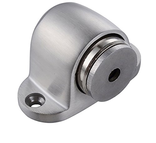 TRIXES magnetischer Türstopper aus gebürstetem Metall zur Bodenmontage von TRIXES