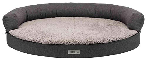 TRIXIE orthopädisches Hundesofa "Vital Sofa Bendson, oval, 75 × 60 cm, dunkelgrau/hellgrau"- 38271 von TRIXIE