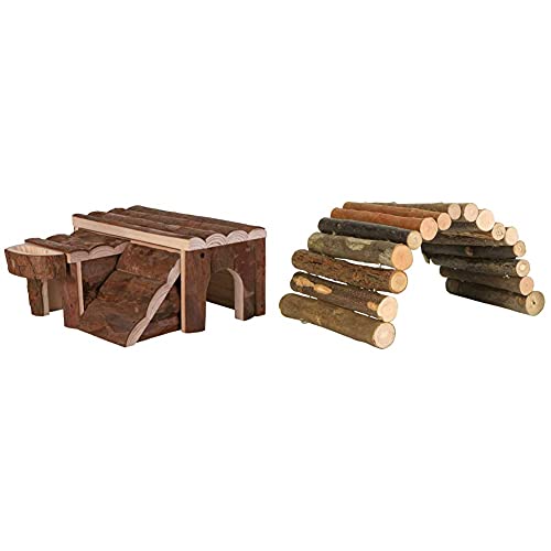 TRIXIE 6173 Natural Living Haus Luka, 14 × 7 × 14 cm & 62151 Natural Living Brücke, 22 × 10 cm TRIXIE 6173 Natural Living Haus Luka, 14 × 7 × 14 cm & 62151 Natural Living Brücke, 22 × 10 cm von TRIXIE