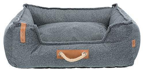 TRIXIE Robustes und hochwertiges Hundebett BE Nordic Bett Föhr Soft, eckig, 60 × 50 cm, grau- 37602 von TRIXIE