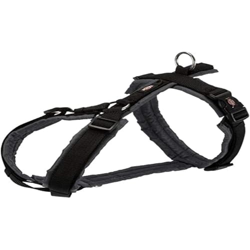 TRIXIE - Geschirr Trekking für Hunde, Größe L, Farbe: Schwarz/Grau Graphit von TRIXIE
