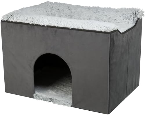 TRIXIE Harvey Höhle für Katzen Katzenhütte Indoor Samtig Weich Katzenwürfel Haus Faltbares Katzenversteck Haustier Condo für Katzen und Kleine Hunde TRIXIE Harvey Höhle für Katzen Katzenhütte Indoor Samtig Weich Katzenwürfel Haus Faltbares Katzenversteck Haustier Condo für Katzen und Kleine Hunde von TRIXIE