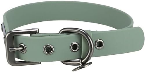 TRIXIE Hunde-Halsband CityStyle M-L: Halsumfang 40-47cm/25mm Salbei - Hochwertiges PVC Halsband für mittelgroße - große Hunde, verstellbar, wasserabweisend & abwischbar, 1971616 von TRIXIE