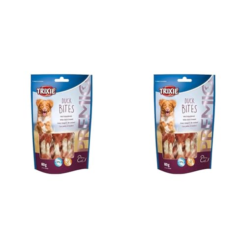 TRIXIE Hundeleckerli Premio Hunde-Durck Bites 80g - Premium Leckerlis für Hunde glutenfrei - ohne Getreide & Zucker, schmackhafte Belohnung für Training & Zuhause - 31592 (Packung mit 2) von TRIXIE