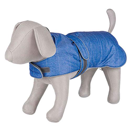 TRIXIE Hundemantel für Hunde, Kleidung, Haustiere, Umhang, Weste, groß, klein, mittelgroß, 45 cm, Blau von TRIXIE