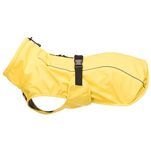 TRIXIE Regenmantel Vimy für Hunde S gelb – Hunde-Regenjacke mit reflektierenden Elementen für mehr Sicherheit im Dunkeln – bequem & verstellbar - 7973 von TRIXIE