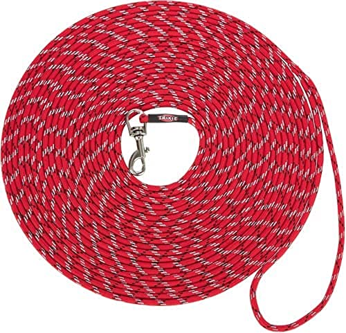 TRIXIE Welpenleine XXS–XS, 8 m ø 4 mm in rot - Trainingsleine für junge Hunde - für Welpen und sehr kleine Hunde - 19940 von TRIXIE