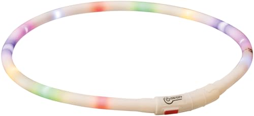 TRIXIE Leuchtring für Hunde XS-XL weiß/bunt – Leuchtendes Hundehalsband, ideal für Spaziergänge im Dunkeln – Aufladbar und individuell einstellbar - 12641 TRIXIE Leuchtring für Hunde XS-XL weiß/bunt – Leuchtendes Hundehalsband, ideal für Spaziergänge im Dunkeln – Aufladbar und individuell einstellbar - 12641 von TRIXIE