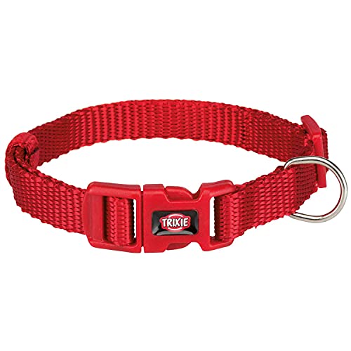 TRIXIE Premium Halsband Größe XS–S: Halsumfang 22–35 cm/10 mm in rot - stufenlos verstellbares Hundehalsband für sehr kleine bis kleine Hunde, neoprengepolstert, 201403 von TRIXIE