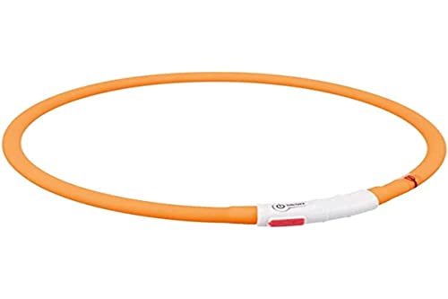 TRIXIE USB Leuchthalsband - Orange xs-XL von TRIXIE