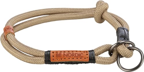 TRIXIE Zug-Stopp Hundehalsband BE Nordic L-XL Sand/schwarz– bequemes Hundehalsband für große & sehr große Hunde mit Zugbegrenzung - robust & elegant – 17294 von TRIXIE