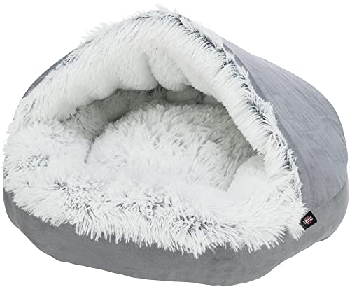 TRIXIE besonders kuscheliges und rutschfestes Höhlenbett für Hunde Harvey, RUND, Ø 55 cm, GRAU/WEIß-SCHWARZ mit fest integriertem Kissen - 38036 TRIXIE besonders kuscheliges und rutschfestes Höhlenbett für Hunde Harvey, RUND, Ø 55 cm, GRAU/WEIß-SCHWARZ mit fest integriertem Kissen - 38036 von TRIXIE