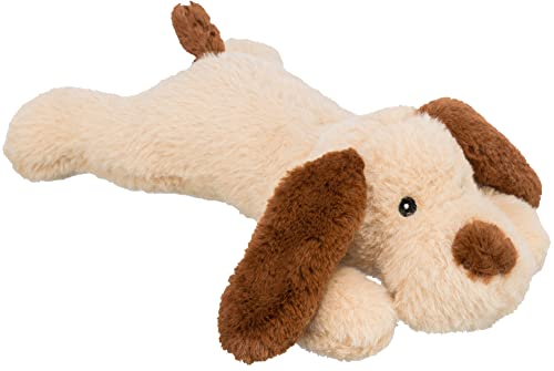 TRIXIE geräuschloser und beruigender Ankuschelhund Benny aus Plüsch für Welpen, Hundespielzeug, Kuscheltier, 30 cm - 35959, Braun von TRIXIE