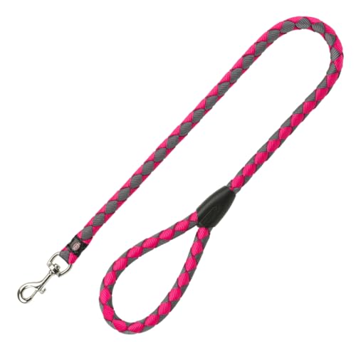 TRIXIE Hundeleine Cavo Leine S–M, 1,00 m ø 12 mm in fuchsia/grafit - kurze Führleine für den Hund mit guter Kontrolle - für kleine bis mittelgroße Hunde - 143411 von TRIXIE