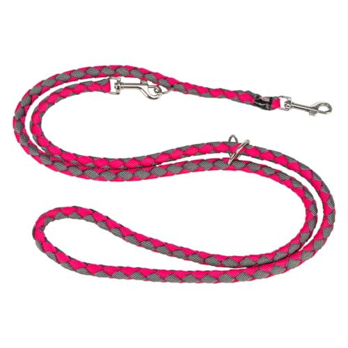 TRIXIE Hundeleine Cavo V-Leine S–M, 2,00 m ø 12 mm in fuchsia/grafit - verstellbare Leine für Outdooraktivitäten - für kleine bis mittelgroße Hunde - 143511 von TRIXIE