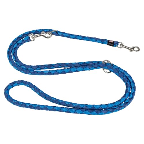 TRIXIE Hundeleine Cavo V-Leine S–M, 2,00 m ø 12 mm in indigo/royalblau - verstellbare Leine für Outdooraktivitäten - für kleine bis mittelgroße Hunde - 143513 von TRIXIE