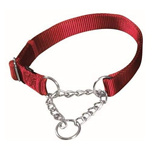 TRIXIE Premium Zug-Stopp Halsband Größe L–XL: Halsumfang 45–70 cm/25 mm in rot - stufenlos verstellbares Hundehalsband für große bis sehr große Hunde, einfacher Verschluss, 202903 von TRIXIE